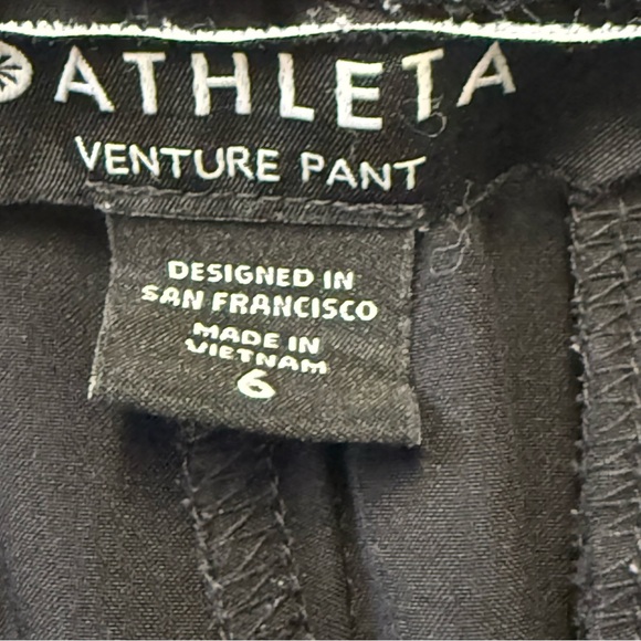 Athleta Black Venture Pant Joggers Pockets Athletic Running Outdoors Yoga Size 6 - Picture 5 of 10